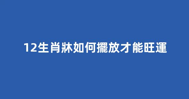 12生肖牀如何擺放才能旺運