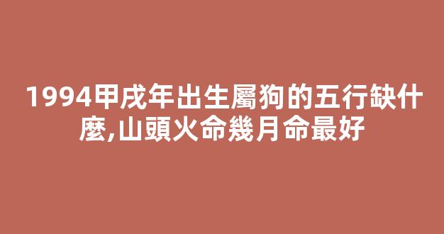 1994甲戌年出生屬狗的五行缺什麼,山頭火命幾月命最好