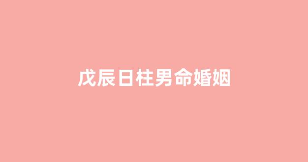 戊辰日柱男命婚姻