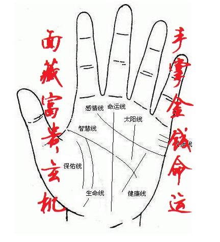 手紋算命圖解 手紋算命圖解子女線的位置